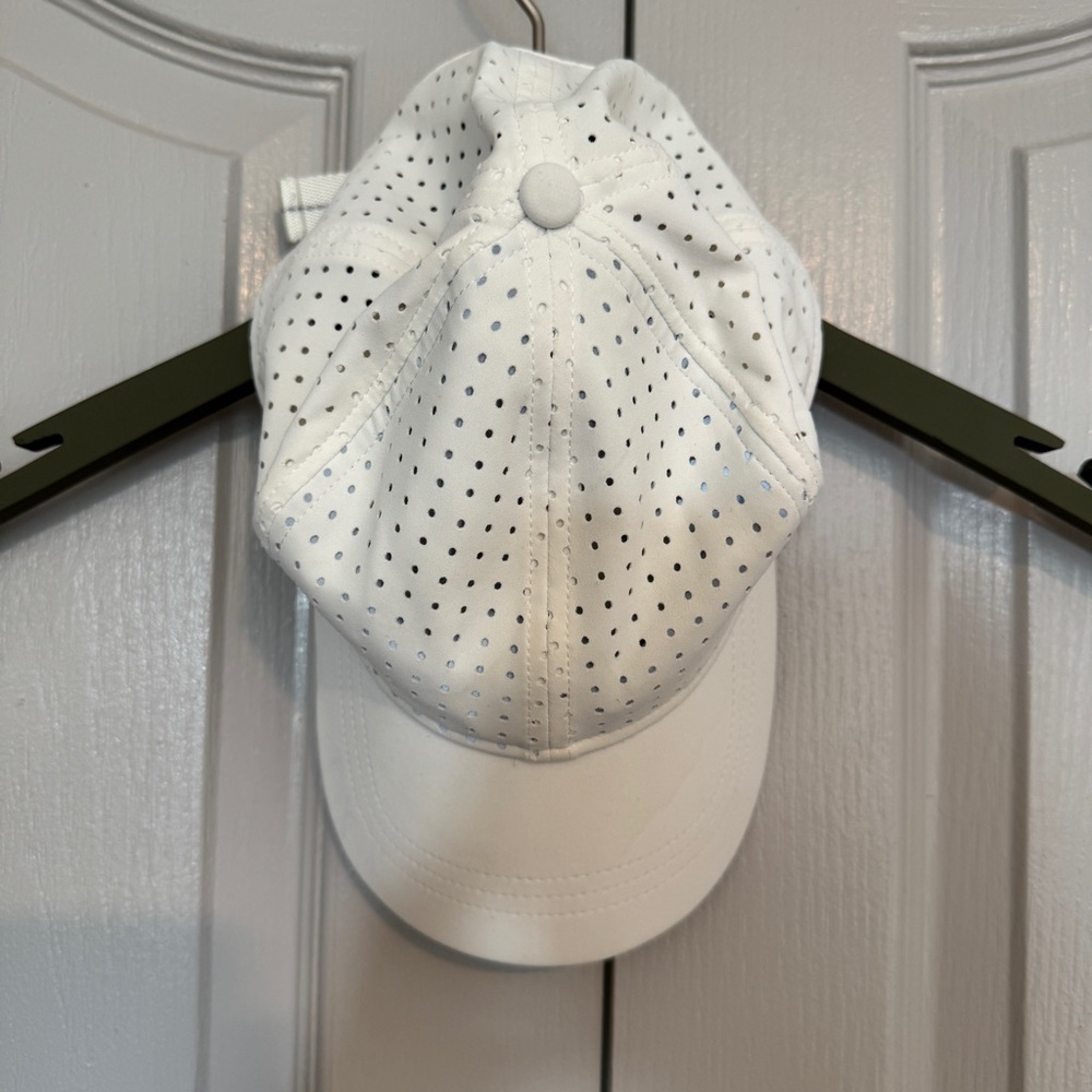 Lululemon White Perforated Baseball Cap
